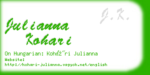 julianna kohari business card